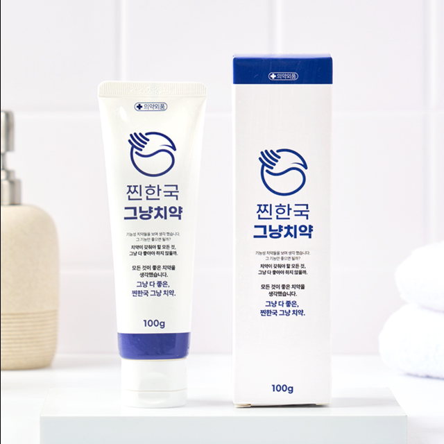 국내산 가장 치약다운 치약 찐한국 그냥 치약 100g x 4